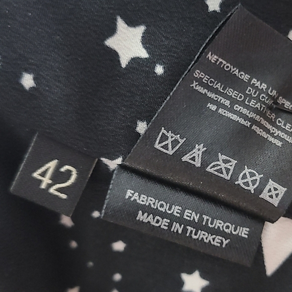 Barbara Bui 42 sz8-10 Black Leather Jacket w/ Leopard Shearling Fur - Picture 14 of 16